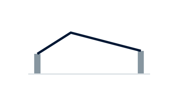 Scafom-rux VECTA asymmetric temporary roof configuration